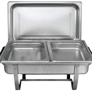 8 Qt Stainless Chafing Dish w/ 2 Serving Pans
