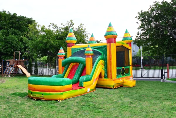 Fiesta Combo DOUBLE LANE Slides (15' H x 31' L x 13' W)