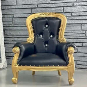 Gold/Black 26" Toddler Throne Chair