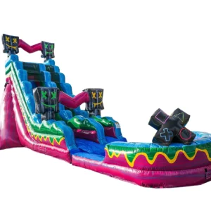 20 FT Level Up GAMER Waterslide (20' H x 37' L x 15' W)