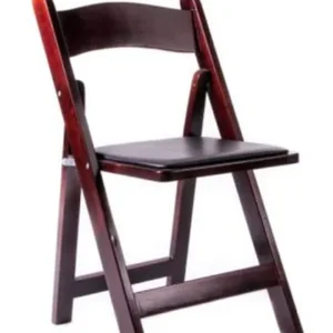 Mahogany Resin Chair w/ Black Padded Seats