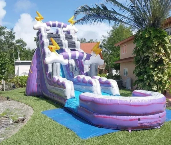 20 FT Thunder Splash Waterslide (20' H x 37' L x 15' W)