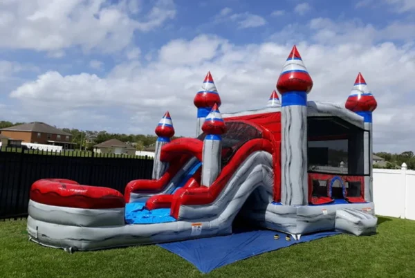 Titanium Combo  DOUBLE LANE Slides (15' H x 31' L x 13' W)