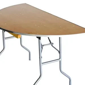 60" Half Round Birchwood Table