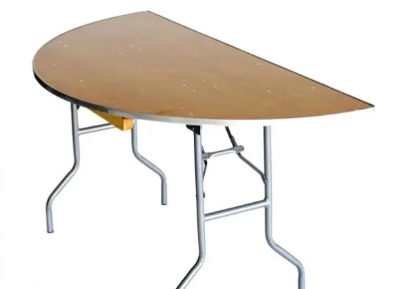 60" Half Round Birchwood Table
