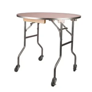 36" Rolling Round Birchwood Table